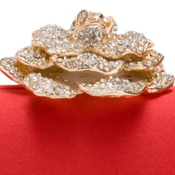 NATASHA Crystal Satin Clutch - Picture 2 of 5